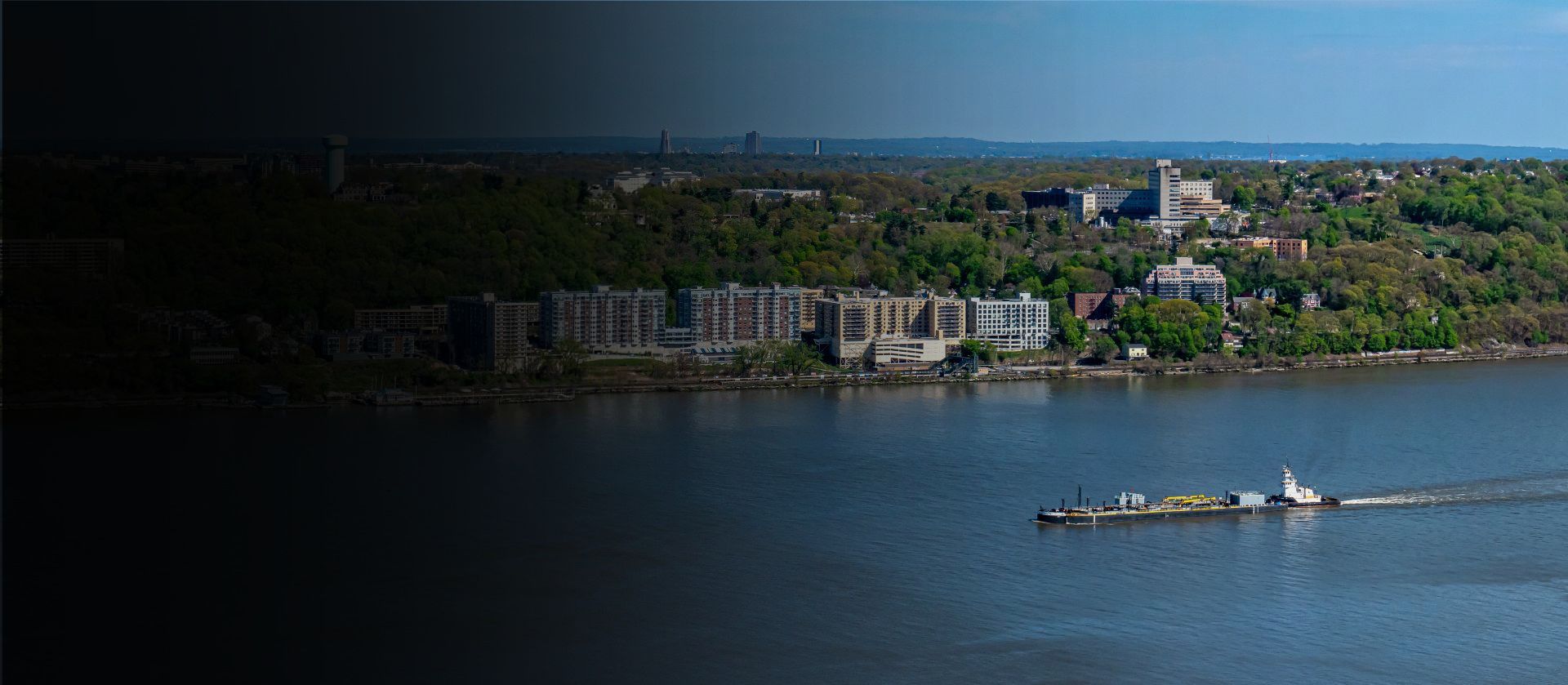View of North Yonkers and the Hudson river, Westchester, New York